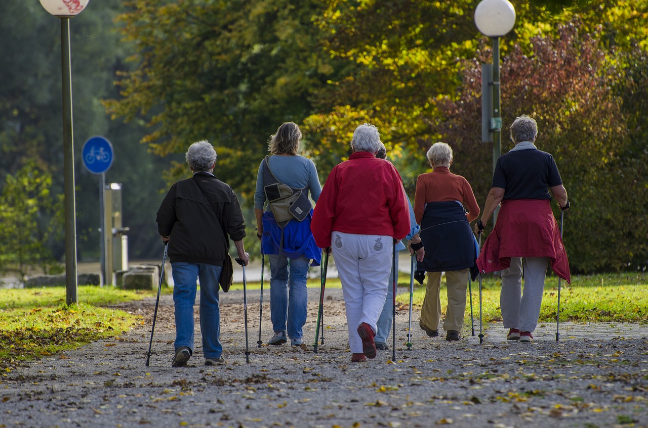 Nordic Walking bei Senioren 